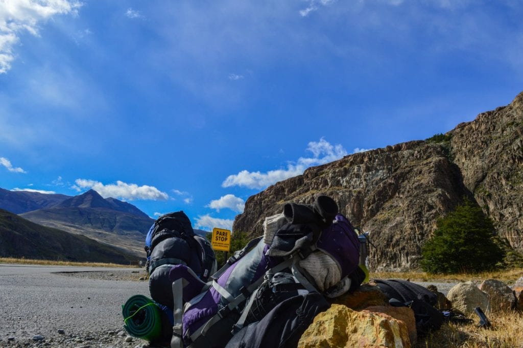 Trampen in der Pampas Patagonien